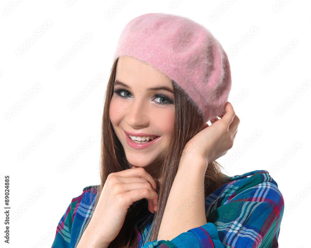 A photo of smile girl is in leisure style
A photo of smile girl is in leisure style