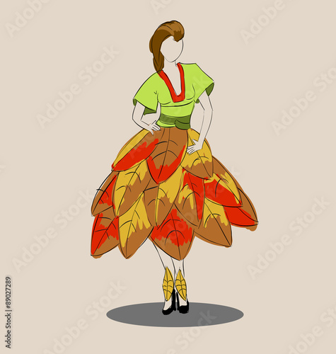 sketch of the dress