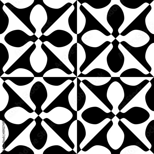 Seamless Petal and Square Pattern
