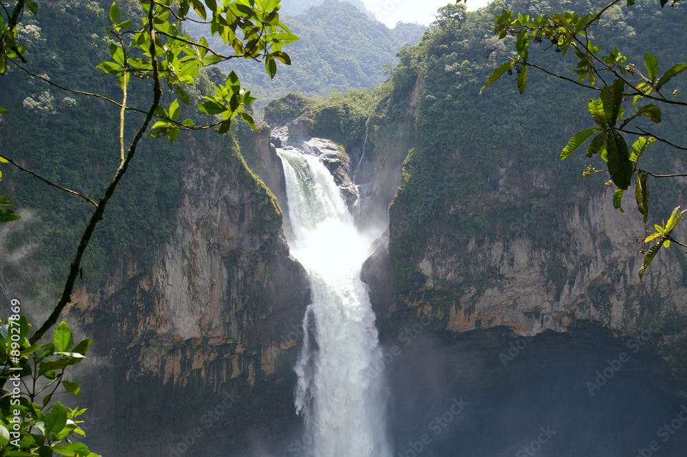 Fototapeta premium San Rafael Falls. The Largest Waterfall in Ecuador
