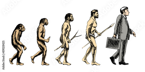 Businessman evolution, vector illustration