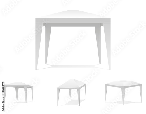 Folding white tent or canopy
