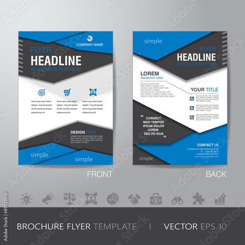 polygon business brochure flyer design layout template in A4 siz