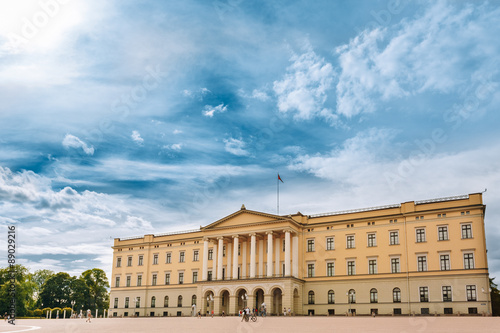 The Royal Palace Building in Oslo, Norway