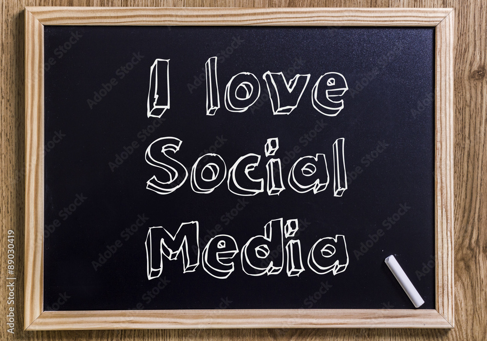 Fototapeta premium I love Social Media