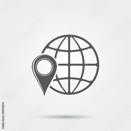 Globe navigation icon
