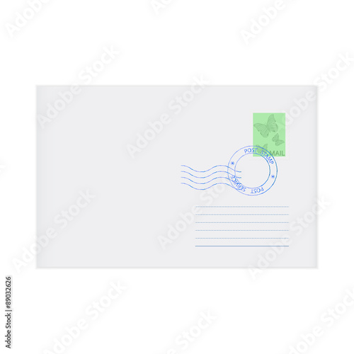 Envelope with stamp