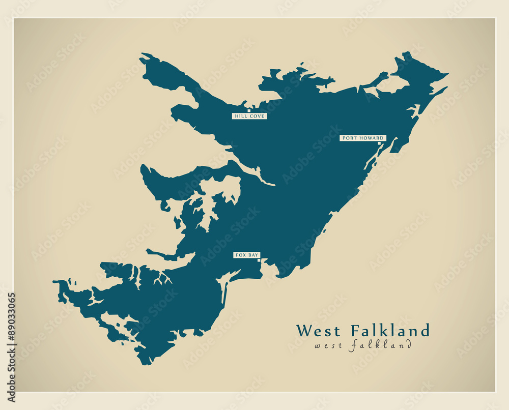 Modern Map - West Falkland FK Modern Map - West Falkland FK