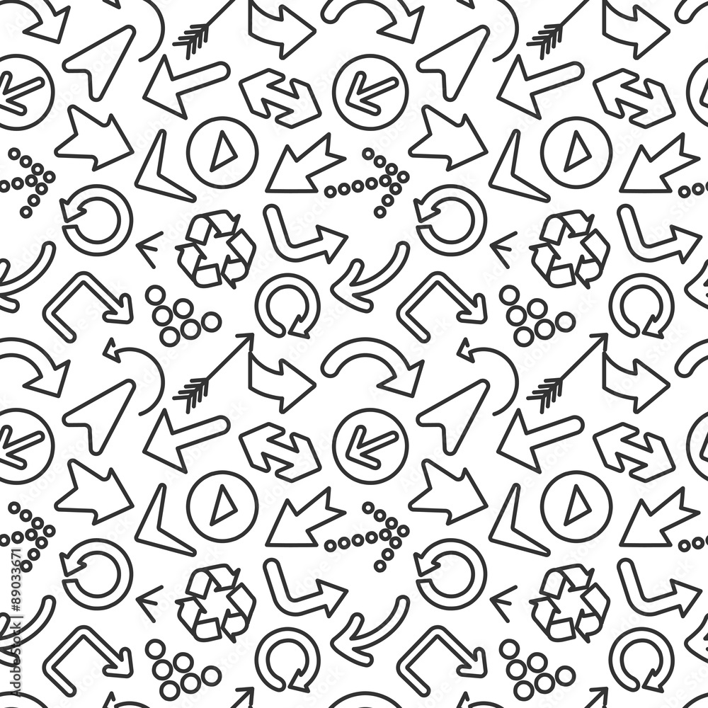 Fototapeta premium Arrows Seamless Pattern