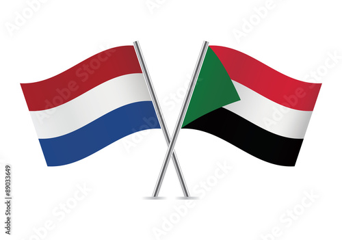 Free Download Sudan and Netherlands flags. Vector illustration. - GFXLoad