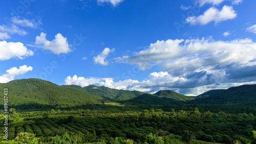 Blue sky and mountain landscape