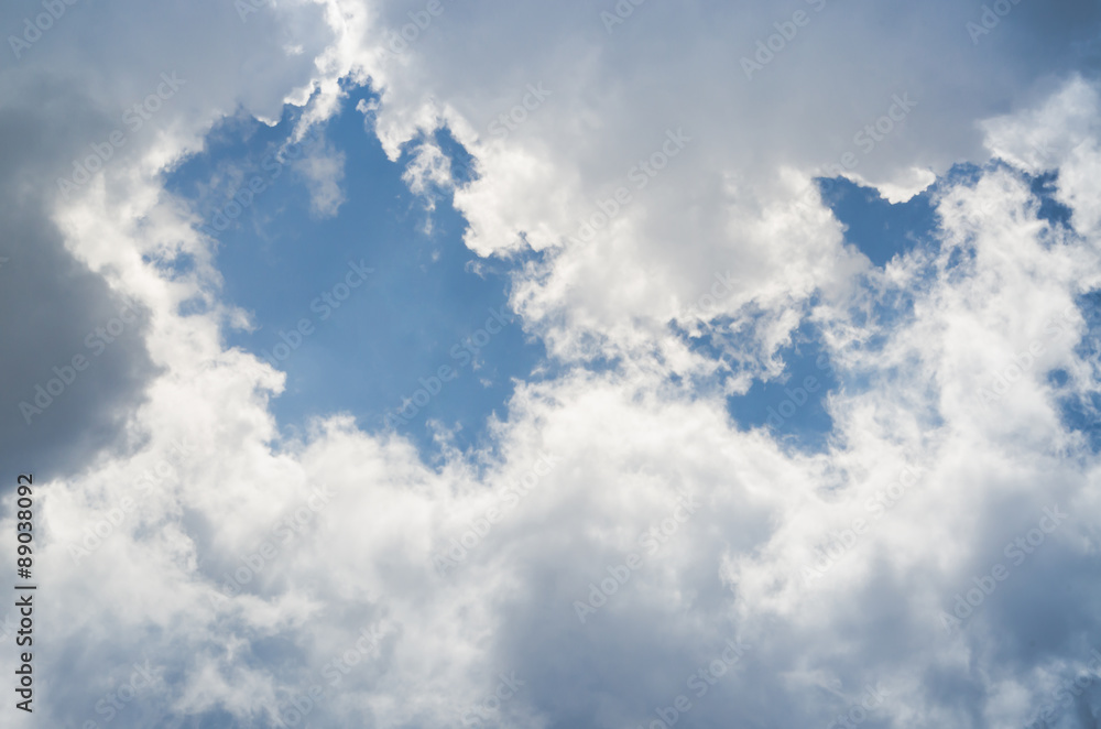 Fototapeta premium Sky with dark clouds.
