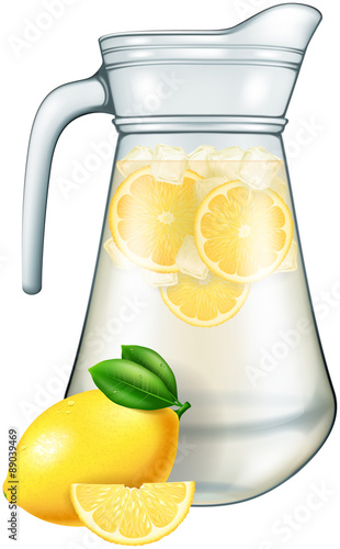 Lemonade jar, vector illustration.