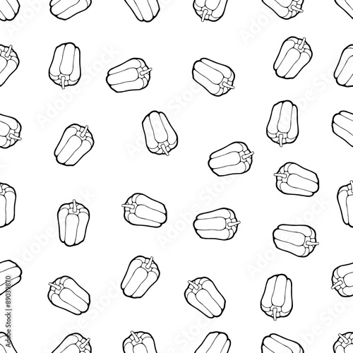 seamless pattern with paprika