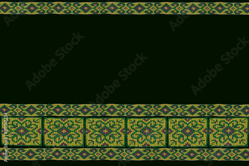 background with a border of bead patterns