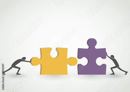 Connecting puzzle pieces