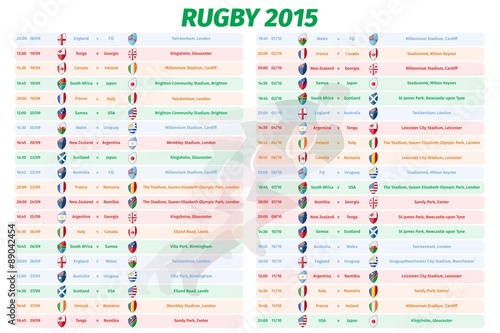 Rugby World Cup Games Schedule