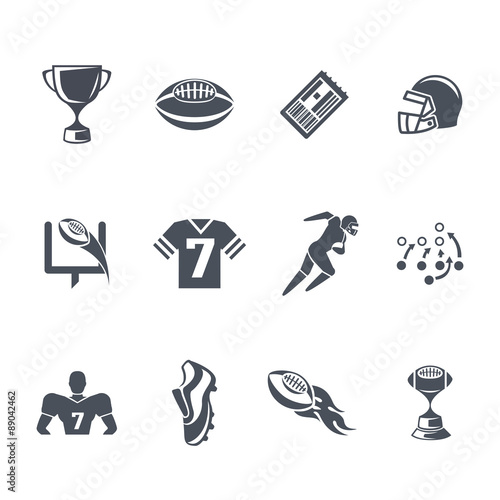 Rugby or american football icons
