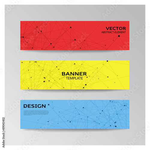 Template of banner  with abstract elements