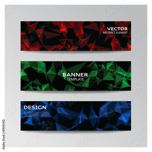 Template of banner  with abstract elements