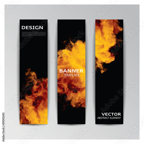 Template of banner with abstract smoky shapes © julvil