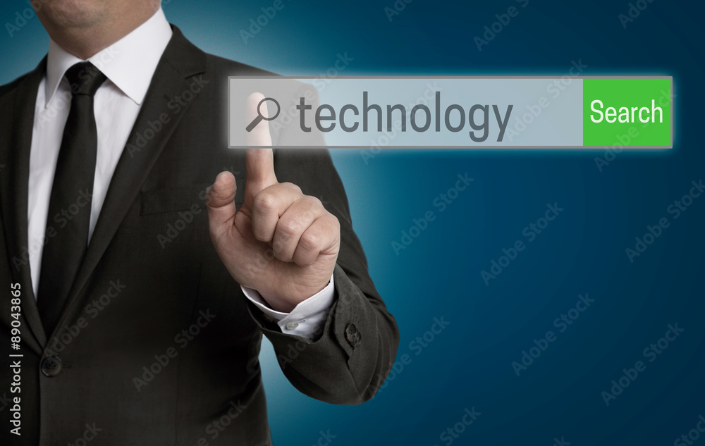 Technology internet browser is operated by businessman Technology internet browser is operated by businessman