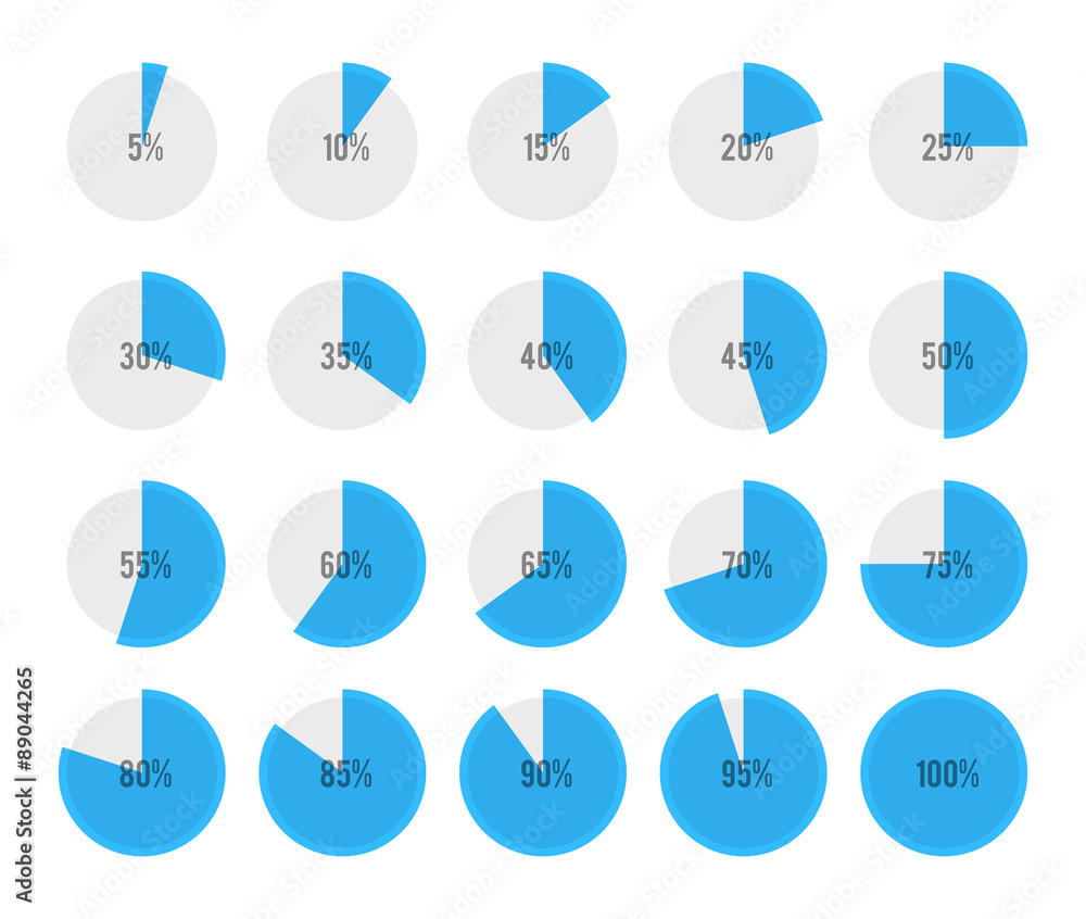 Set of circle diagrams for infographics Set of circle diagrams for infographics