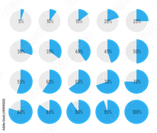 Set of circle diagrams for infographics