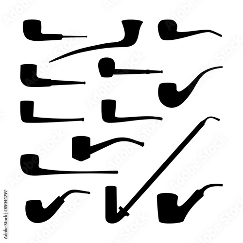 Set of tobacco pipes collection