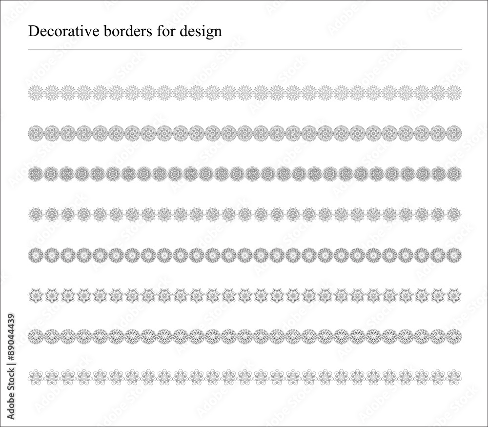 Decorative Borders for Banners and Ethnic Decorations 