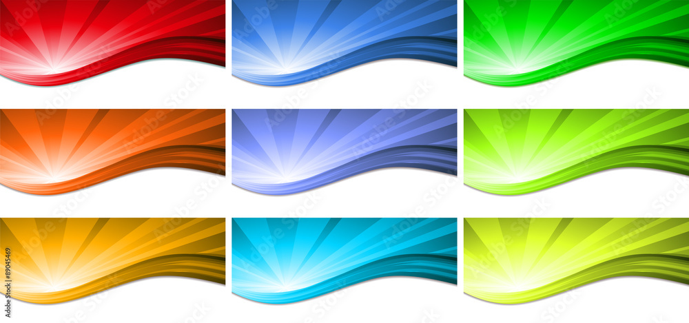 Abstract colorful wave background. Vector. 