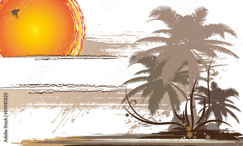 Tropical Island | Urlaub | Karte mit Textfreiraum