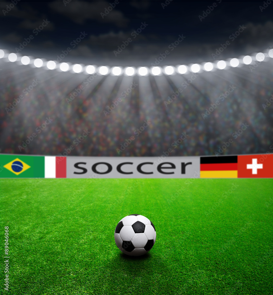 Obraz premium Piłka i stadion