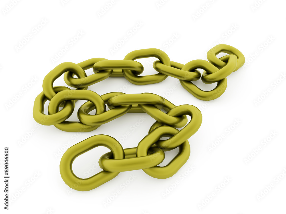 Obraz premium Chain concept rendered on white background