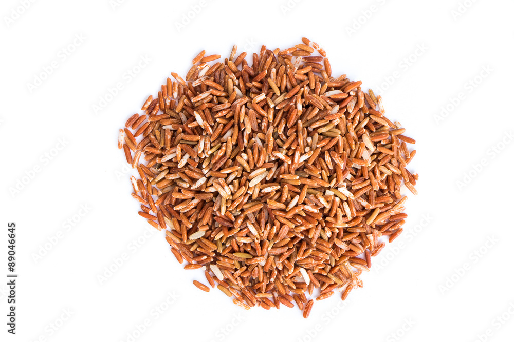 brown rice isolate on white background. brown rice isolate on white background.