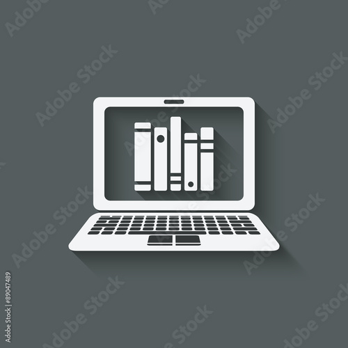 distance online library, study or bookstore concept 