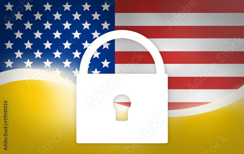 USA Flag modern fresh bright