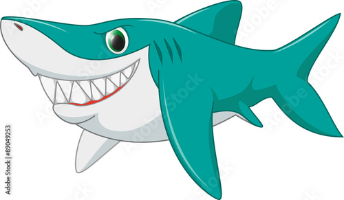 cute shark cartoon