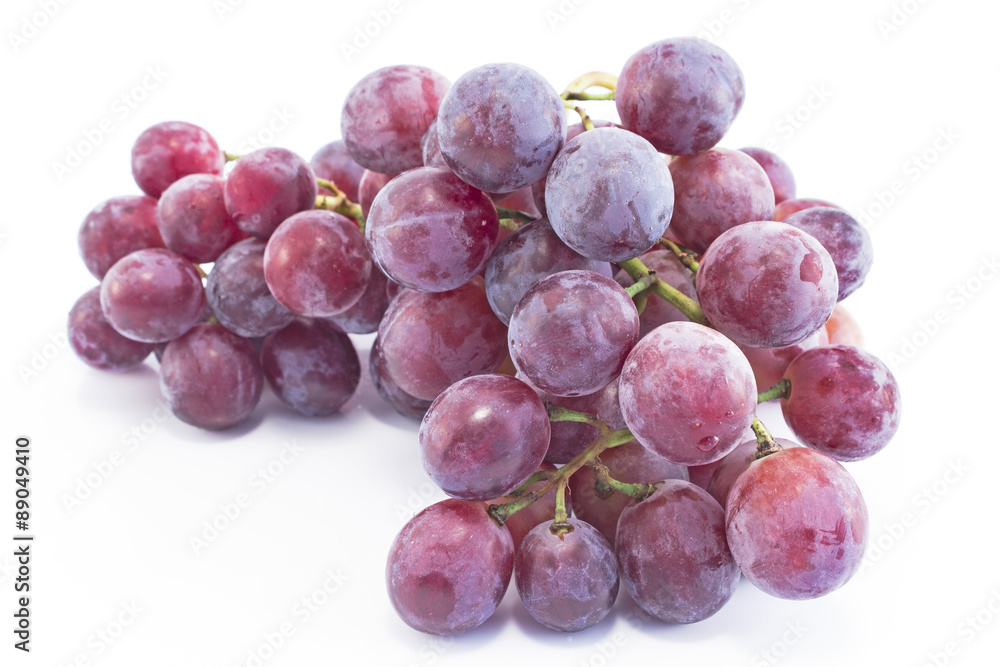 Cardinal Grapes isolated on white Cardinal Grapes isolated on white