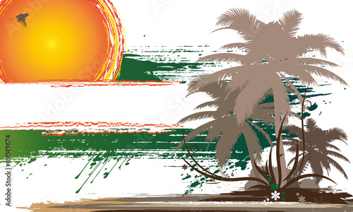 Tropical Island | Urlaub | Karte mit Textfreiraum