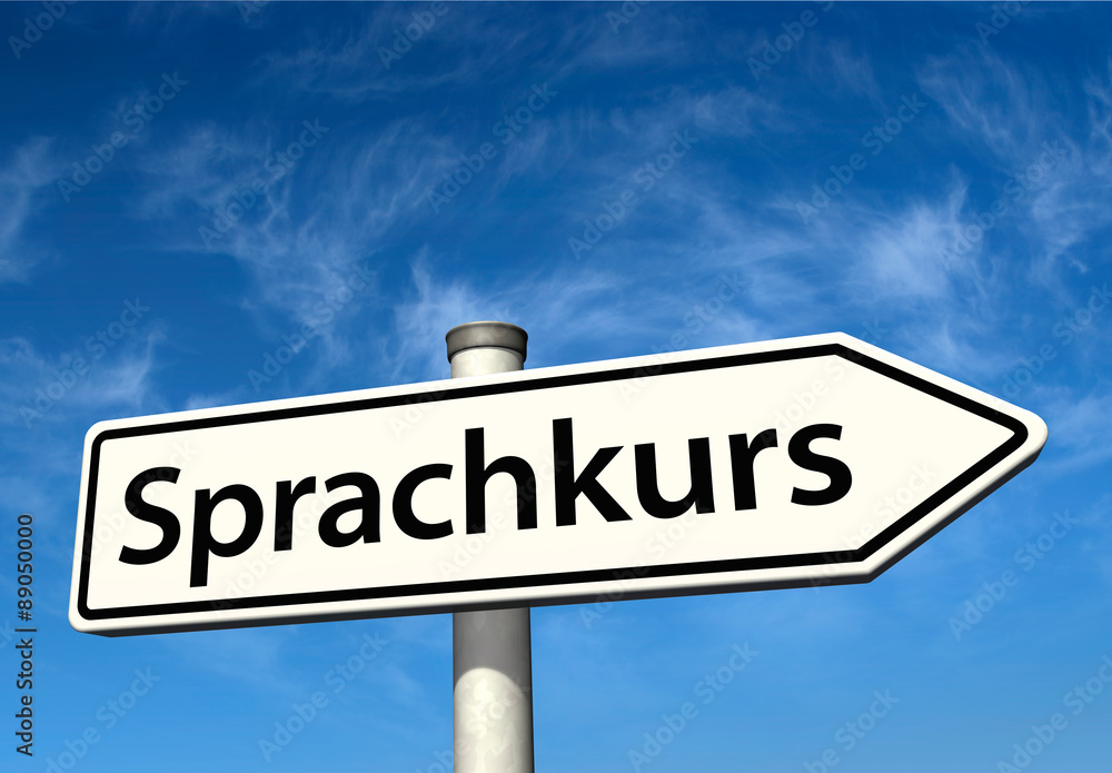 Obraz premium Wegweiser Sprachkurs