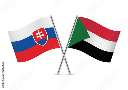 Free Download Sudan and Slovakia flags. Vector illustration. - GFXLoad