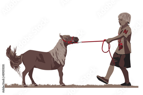 Boy with pony