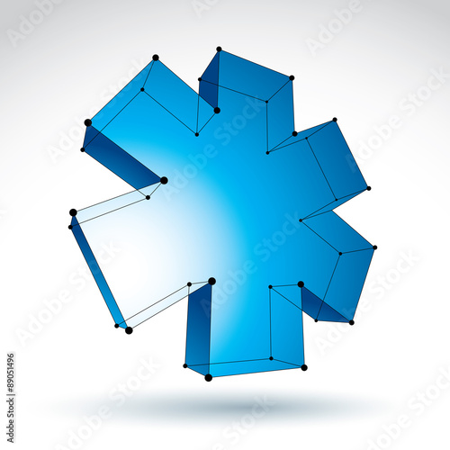 3d mesh web blue ambulance ...