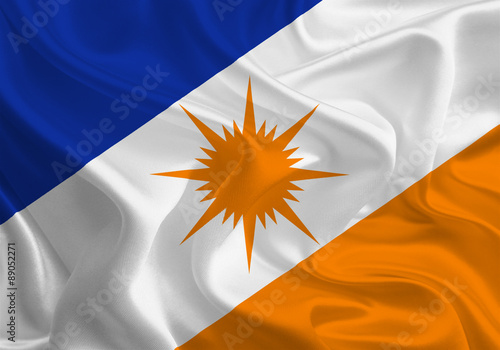 Brazil State Flags: Waving Fabric Flag of Tocantins