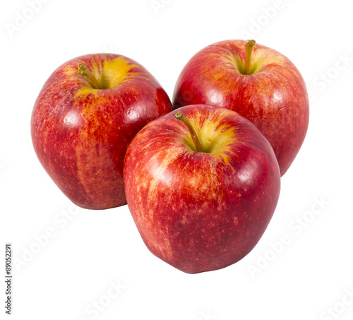 red apple isolated on white