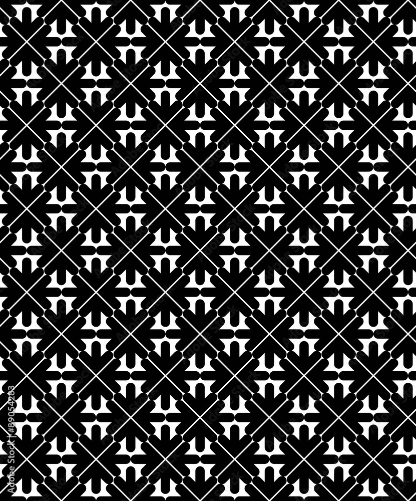 Seamless pattern with arrows, black and white infinite geometric Seamless pattern with arrows, black and white infinite geometric