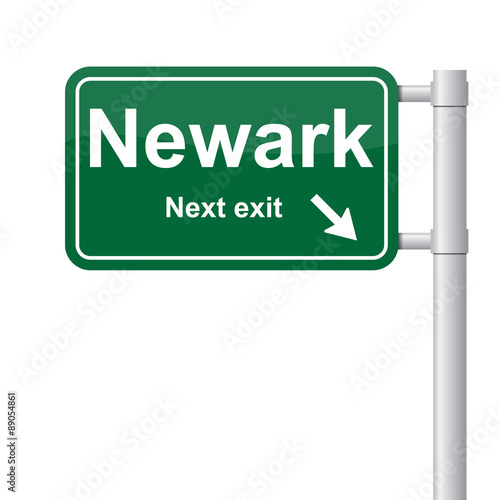 Newark next exit green signal vector