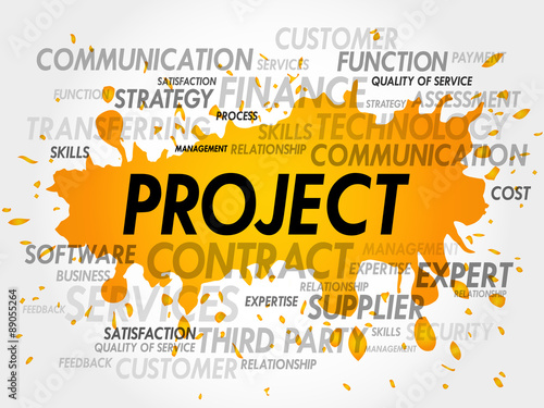 PROJECT word cloud, business concept