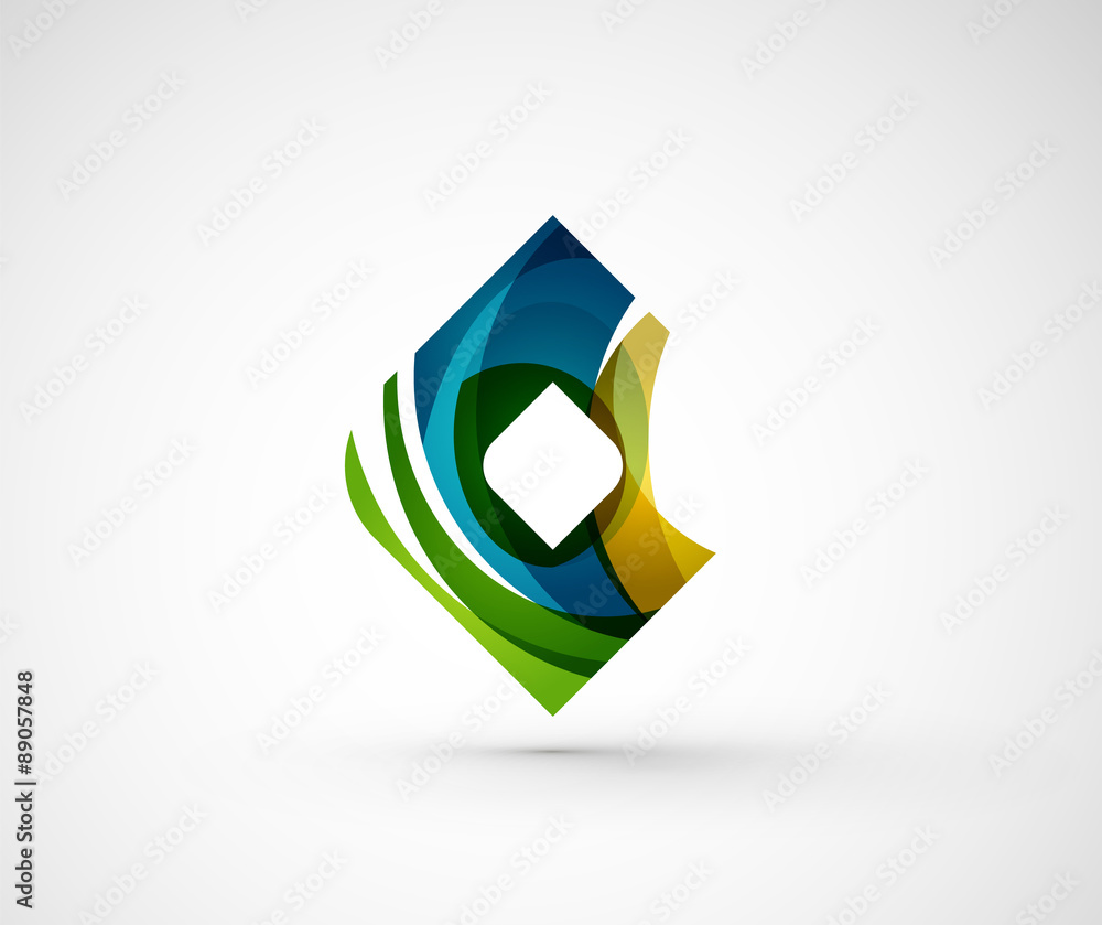 Abstract geometric company logo square, rhomb Abstract geometric company logo square, rhomb